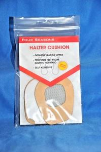 Four Season 606 Genuine Leather Rubber No Slip Halter Cushions ONE SIZE- 1 PAIR - Picture 1 of 2