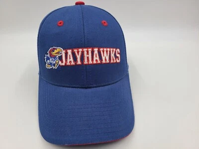 Gorra ajustable con tocado cautivador Jayhawks de la Universidad de Kansas NCAA azul Foto 1 de 4