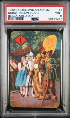 1940 Castell Wizard of Oz Dorothy Scarecrow Lion Tinman Red/Black #1 PSA 9 MINT - Image 1 of 2