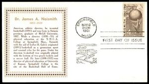 1961 FDC James Naismith Inventor of Basketball Cachet - Picture 1 of 2