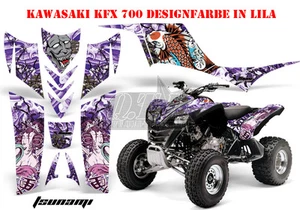 KIT GRÁFICO DE DECORACIÓN DE CARRERAS AMR ATV KAWASAKI KFX 450 Y 700 TSUNAMI B - Imagen 1 de 2