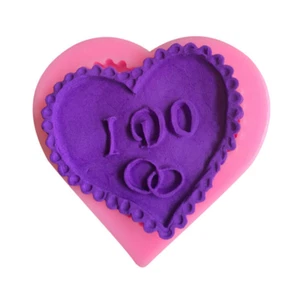 Molde de silicona pastel de boda me encanta señor y señora fondant decoración superior - Imagen 1 de 8