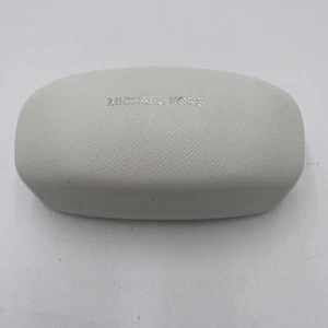 Michael Kors White Textured Hard Clamshell Eyeglass Sunglass Case - Picture 1 of 9