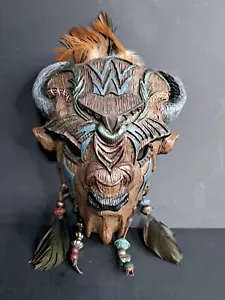 Totem Ceremonial Mask Spirit Of Abundance Hamilton Collection 2000 Buffalo Wall - Picture 1 of 5