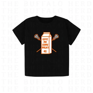 Kids Connor Farrell Milk Buffalo Bandits Shirt, Baby Youth Bandits Lacrosse Tee - Picture 1 of 1