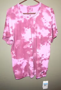 Nike Dri-Fit Yoga Men's Shirt Top DX0922-653 Size M Rosewood Tie-Dye - Picture 1 of 4