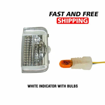 Lente indicadora branca espelho Ram Promaster com lâmpada passageiro direito 2014 2023 - Imagem 1 de 4