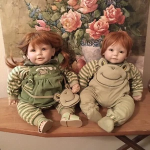 Adora Froggy Fun Boy & Girl Vinyl Weighted Dolls 19” As Pictured - Picture 1 of 11
