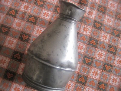 Botte de foin irlandaise en étain XIXe mesure Austen & Son 1 Pint (etain ancien) - Photo 1/4