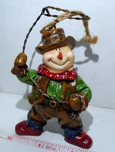 Cowboy Snowman Western Lasso Rope CHRISTMAS Ornament Yee Haw 2015 - Picture 1 of 4