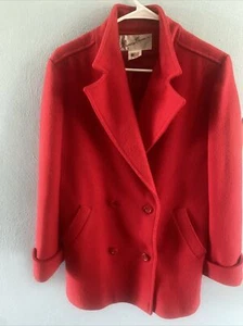 Vintage Beau Brem Damen Wollmischung rot Peacoat Made in USA Größe siehe Bilder - Bild 1 von 11