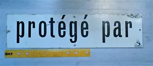 PROTEGE PAR SANDOZ SIGNE pharmacy 50x12,50 cm METAL PLATE board LSD Hofmann VTG. - Picture 1 of 5