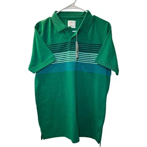 Stitches & Rivets Knit Golf Polo Shirt Men's Size Medium Green Activewear NEW - Picture 1 of 4