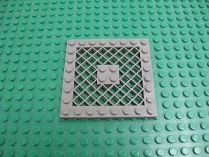 LEGO Old Dk Gray Modified Plate 8 x 8 Grille No Hole Center 6559 6332 6560 #4151 - Picture 1 of 1