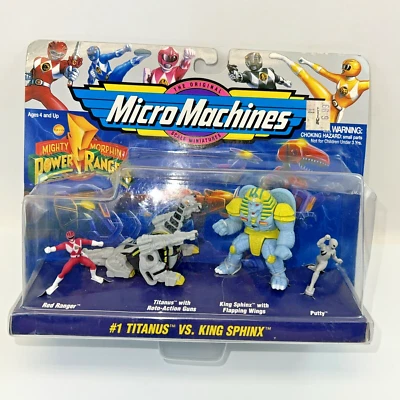 MicroMachines Mighty Morphin Power Rangers #1 Titanus vs King Spinx 1994 NUEVO Foto 1 de 4