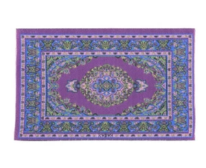 DOLLHOUSE RUG MINIATURE CARPET SMALL MINI FURNITURE TOY 4X6 1:12 PERSIAN PURPLE - Picture 1 of 3