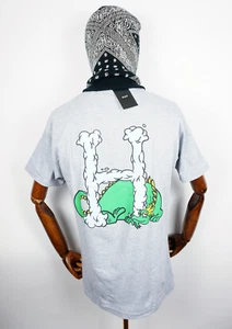 Huf Worldwide Skateboard T-Shirt Tee Magic Dragon H Ash In M - Picture 1 of 2