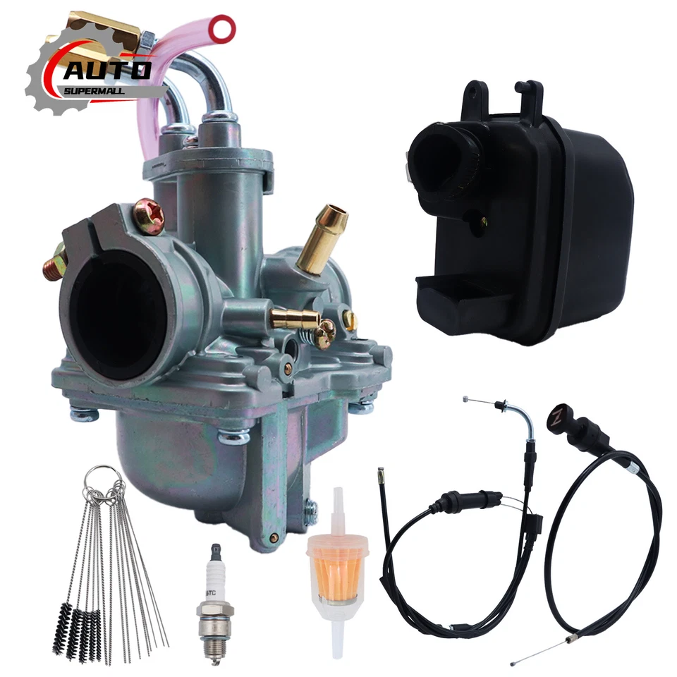 New Carburetor & Throttle & Choke Cable For Yamaha PEEWEE PY50 PW50 + Air Filter - Image 1 of 4