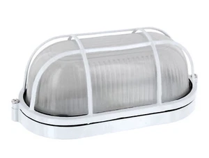 Aluminium Kellerleuchte E27 IP54 Kellerlampe Glas Metall Wandleuchte Bulkhead - Picture 1 of 4