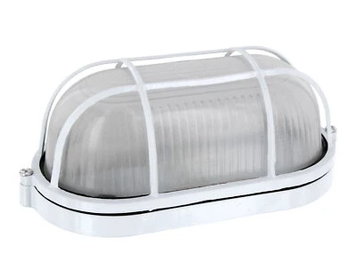 Aluminium Kellerleuchte E27 IP54 Kellerlampe Glas Metall Wandleuchte Bulkhead - Bild 1 von 4