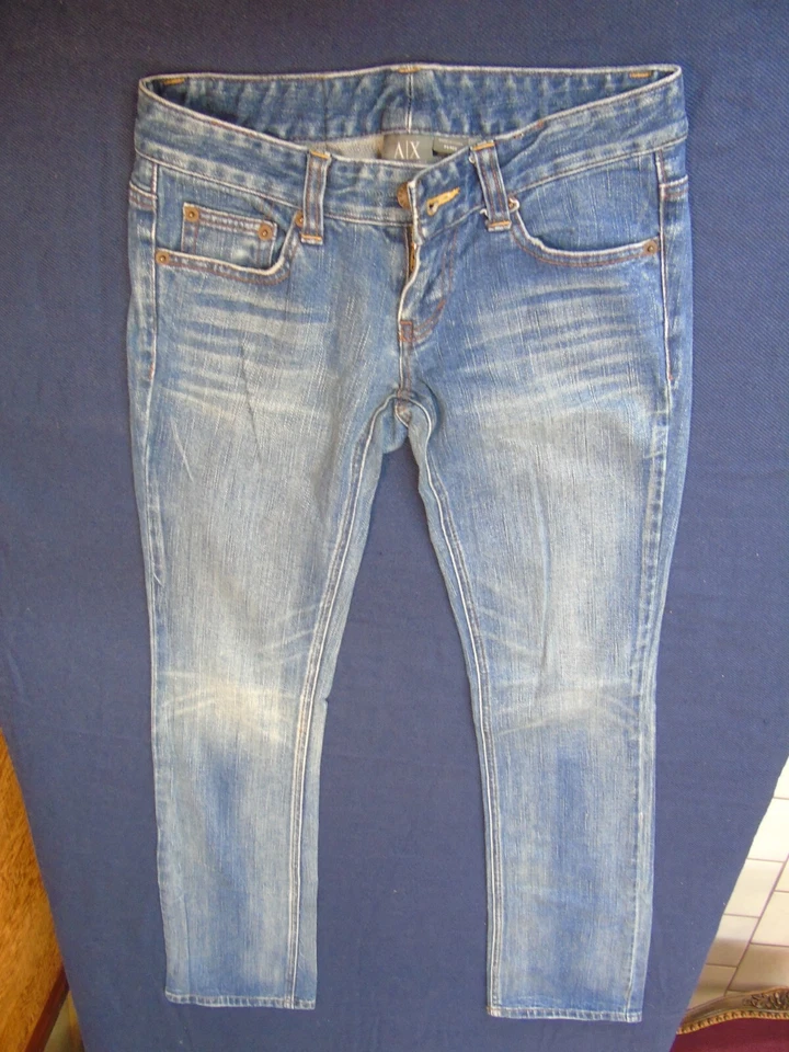 A|X Armani Exchange Women’s Jeans Blue Cotton Blend Size P0  - Image 1 of 4