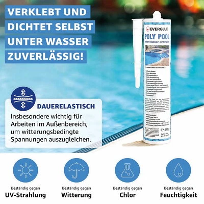Poolkleber Teichfolie Dichtkleber Folienkleber UV Unterwasser Kleber Blau 440g - Bild 1 von 4