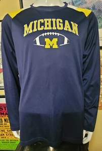 Michigan Wolverines Football Long Sleeve Performance Jersey Shirt XL Nice - Picture 1 of 3