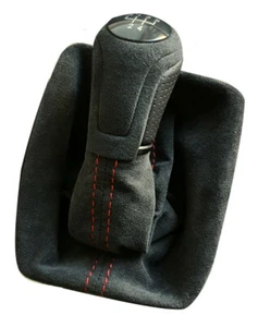 PARA VW GOLF 3 LUPO POLO 6N 5 VELOCIDADES CUERO PALANCA CAMBIO BOLSA ACANTARA ALL2 - Imagen 1 de 2