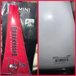 Tampa Bay Buccaneers 8 Mini Pennants 4" x 9" Licensed by Rico Made In USA - Picture 1 of 9