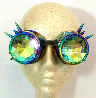 Steampunk Goggles Rainbow Kaleidoscope Horror Cosplay Clubwear Party Glasses - Image 1 of 4