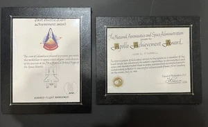 NASA Lot of 2 First Shuttle Flight Achievement Award Apollo Achievement Awart - Picture 1 of 6