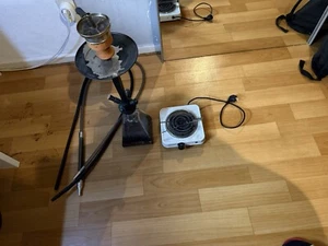 Amy Shisha Deluxe mit 4 Anschlüssen, 2 Schläuchen, 1 Eis Schlauch, Kohlegrill - Bild 1 von 8