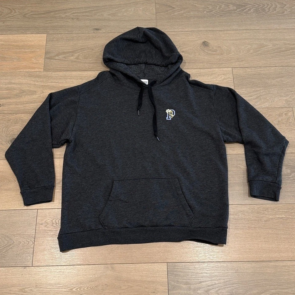PINK Charcoal Gray Everyday Lounge Campus Floral Pullover Fleece Hoodie Size XL - Image 1 of 4