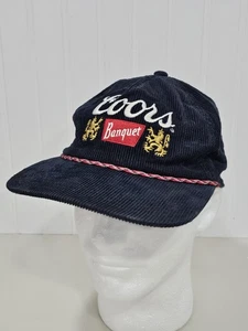 Coors Banquet Cord Snapback Mütze Vintage 90’s Style blau mit rotem Seil sauber - Bild 1 von 10