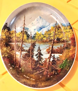 Almost Vintage Hand-Painted Decorative Plate by Artist Ron Davis appx. 11 X 9" - Picture 1 of 3