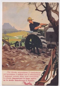 XX532-CARTOLINA  COLONIALE "IN AFRICA VI E' POSTO E PROBABILMENTE GLORIA PER TUT - Picture 1 of 2