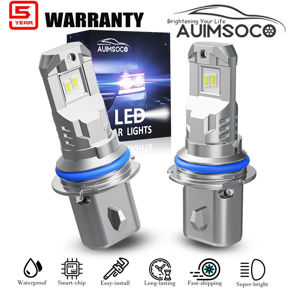For Nissan Sentra 1990-1999 Canbus 9004 HB1 LED Headlight Bulbs Hi Low Dual Beam - Image 1 of 4