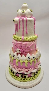 Viral macabro Halloween iluminar globos oculares fantasmas arañas decoración de pasteles en niveles 12 pulgadas - Imagen 1 de 8