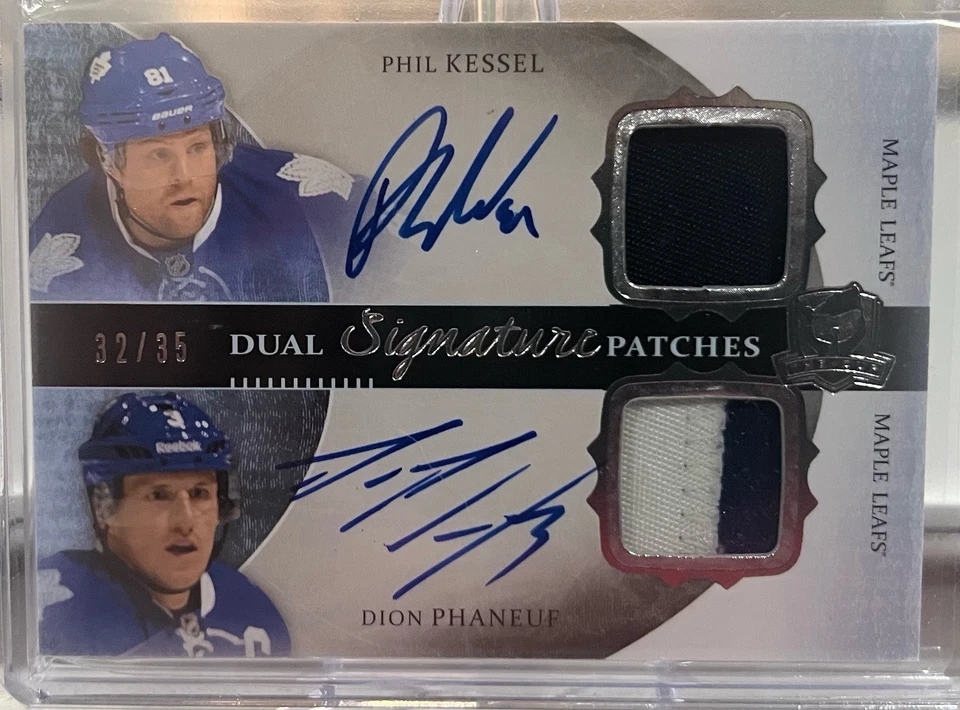 PHIL KESSEL / DION PHANEUF 14-15 Upper Deck The Cup Dual Signature Patches 32/35 - Image 1 of 1