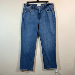 Abercrombie & Fitch The Baggy Low Rise Jeans Curve Love 8Long - Picture 1 of 11