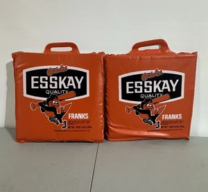 2er Set Vintage Baltimore Orioles Esskay Franks Sitzkissen 12"x12" - Bild 1 von 8
