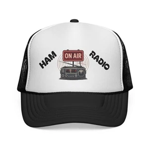 Retro Ham Radio Trucker Cap Hat Gift Amateur Radio Enthusiasts ON AIR Style - Picture 1 of 29