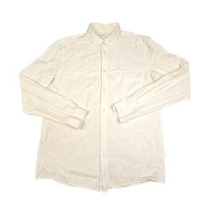 COS Shirt mens MEDIUM White Long Sleeve Button Up collared cotton Size M - Picture 1 of 9
