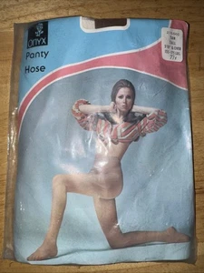 Vintage Kmart hellbraune große Strumpfhose transparent bis Taille sonnenbraun Queen 1960er neu aus altem Lagerbestand 155-175 Pfund - Bild 1 von 3