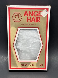 Caja de vidrio hilado de pelo de ángel vintage de 1,25 oz ¡NUEVO EN STOCK! Oropel Nacional - Imagen 1 de 11
