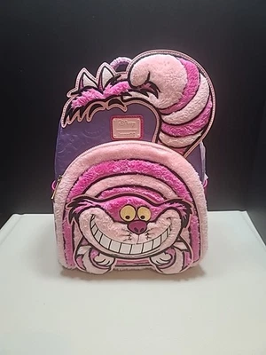 Mini Mochila Difusa Figura Gato Chesire Alicia en el País de las Maravillas Nuevo con Etiquetas Loungefly Disney Foto 1 de 4