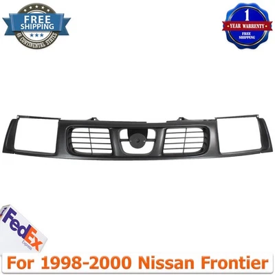 Grille For 1998-2000 Nissan Frontier Plastic Black Shell and Insert - Imagem 1 de 4