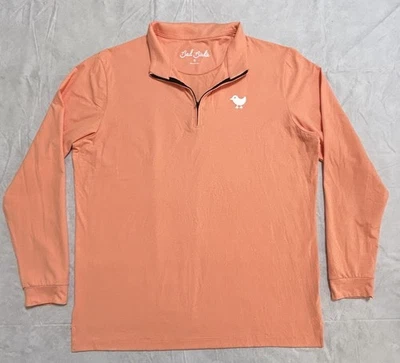 Suéter Pullover de Golf Bad Birdie 1/4 Cremallera Melocotón Para Hombre XL Manga Larga Foto 1 de 4
