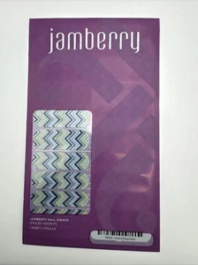 Jamberry Nail Wraps Everything Nice Full Sheet (blue sparkle Chevron/glitter) - Picture 1 of 2