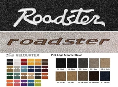 Tapetes de assoalho frontais bordados personalizados Lloyd Mats Velourtex Roadster (1941 e acima) - Imagem 1 de 4